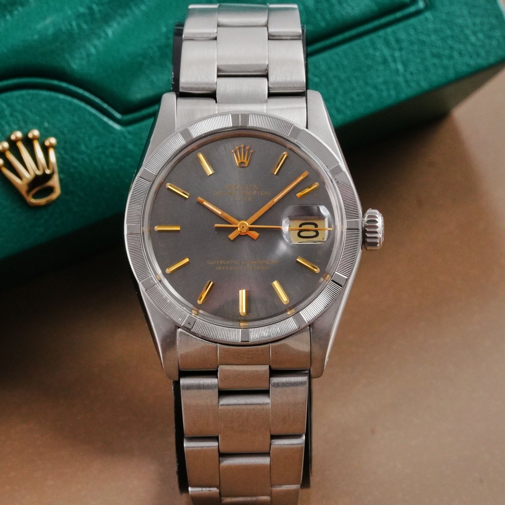 Rolex - Oyster Perpetual Date Sigma Ghost Dial Engine-Turned Bezel - 15010 - Miehet - 1970-1979 #2.1