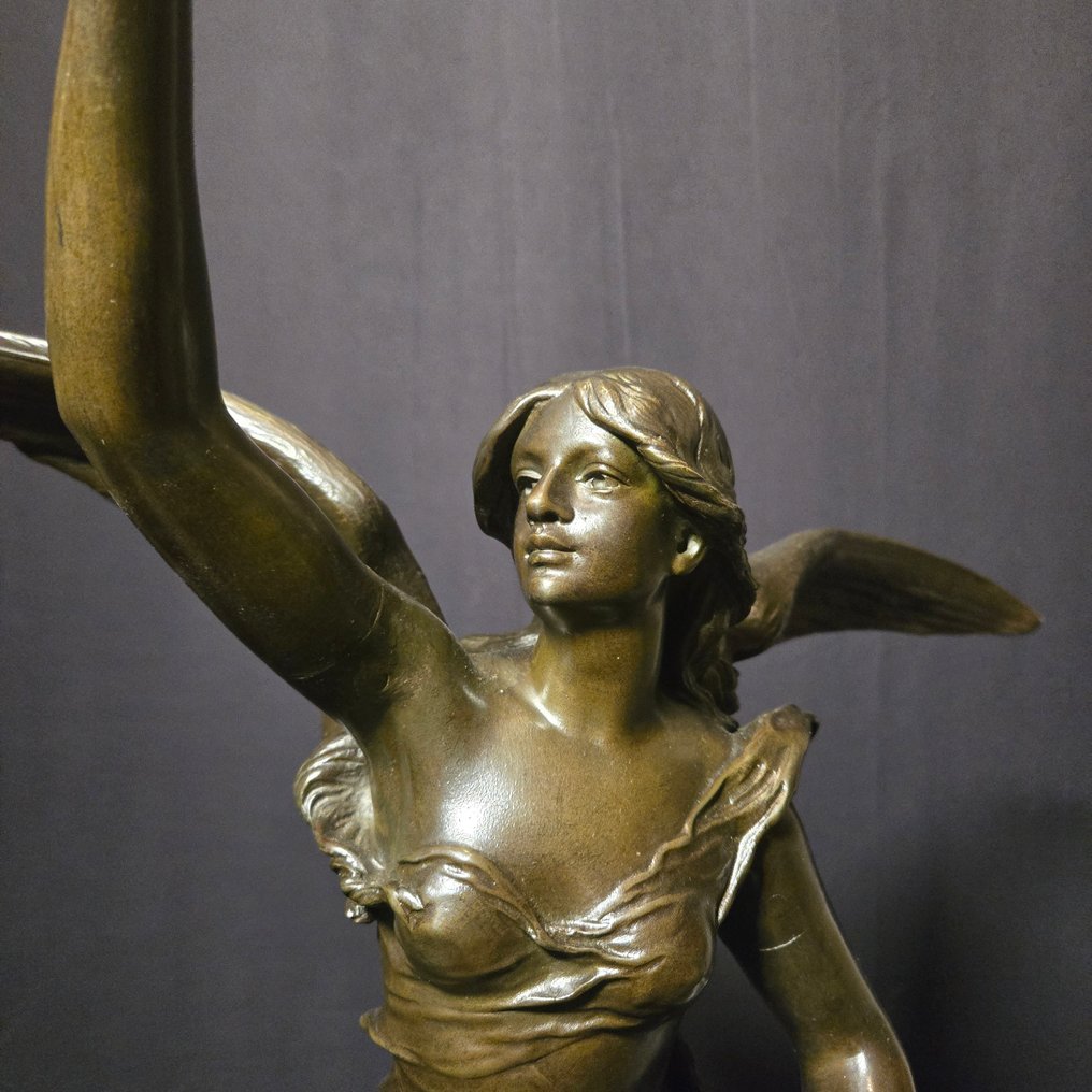 HPLE - 雕刻, La Pensee - 78 cm - 青銅色, 大理石 #2.1