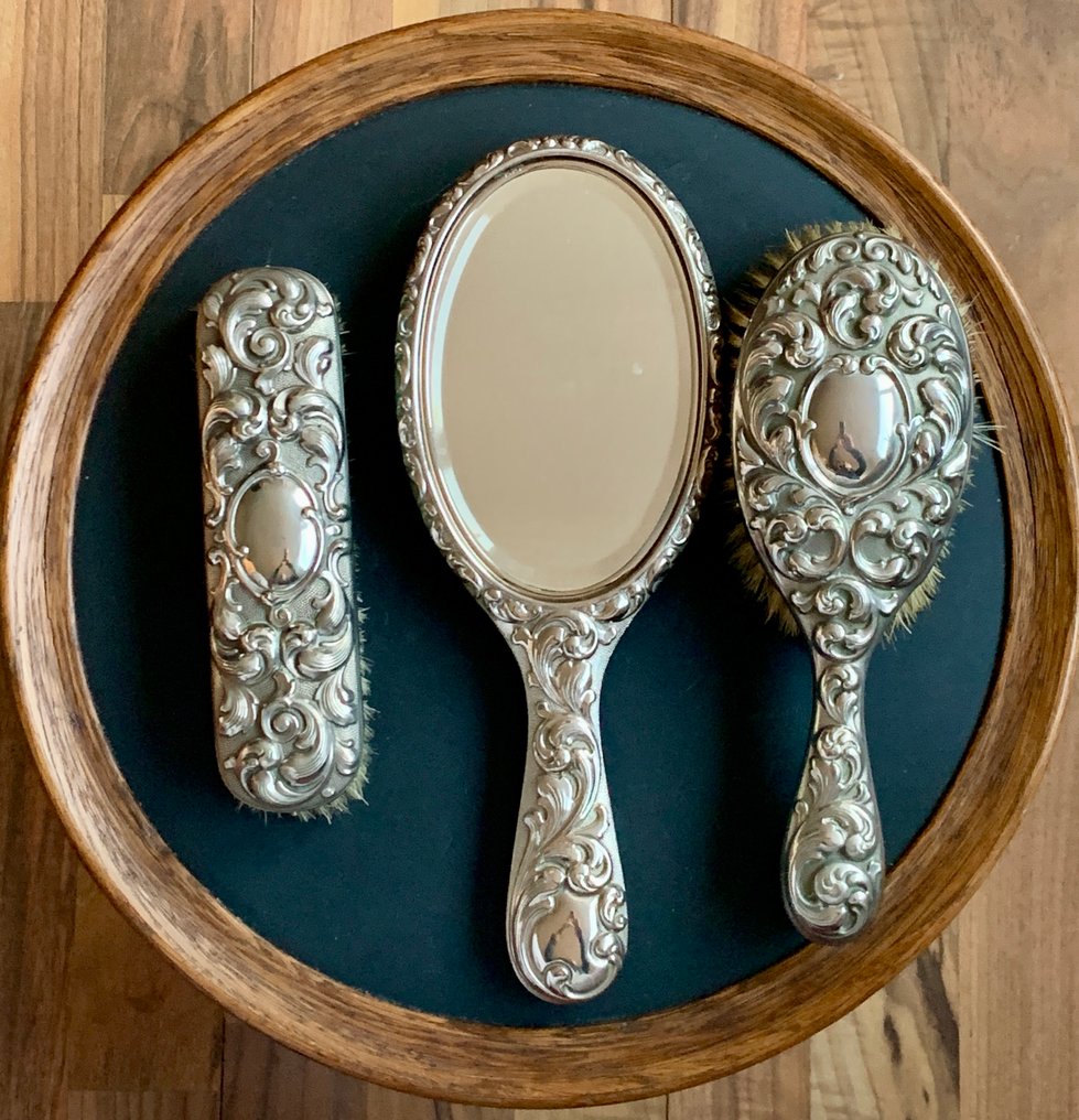 E.P.N - Handspiegel (3)  - Verzilverd - Set voor de make-up #1.0