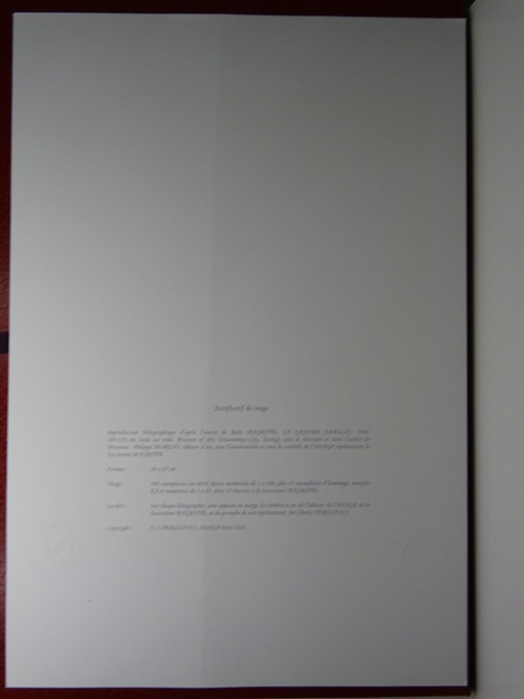 René Magritte (1898-1967), (d´apres) - The Bird of the Clouds #4.3