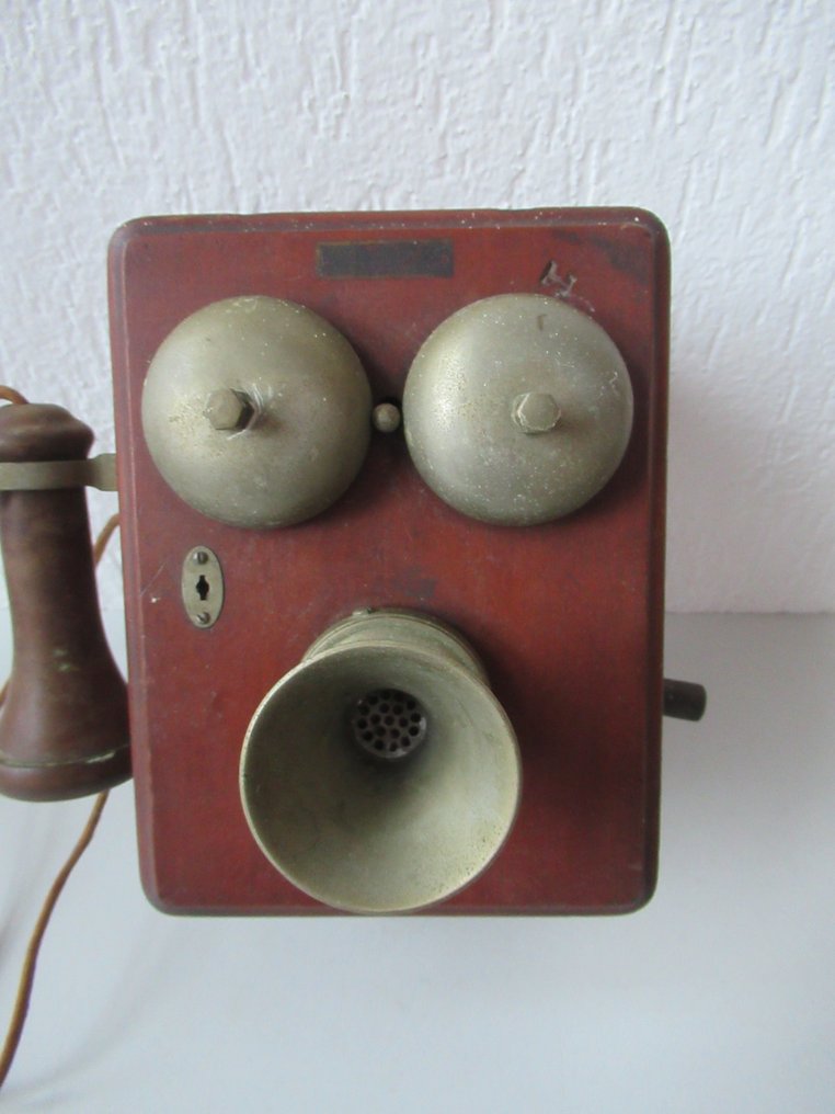 Bell Telephone - MFG Company - Anvers - Belgique - Telefon analogic - Lemn și cupru #4.3