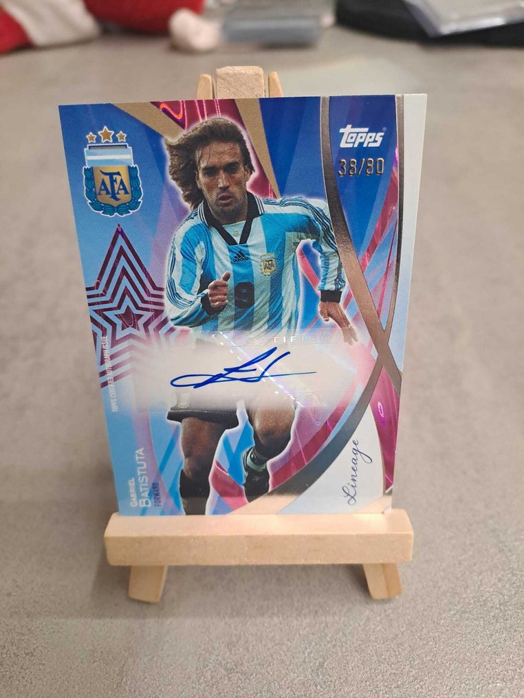 2024 Topps Lineage Argentina Gabriel Batistuta /80 Auto - 1 Card - Quase Perfeito (NM) #1.0