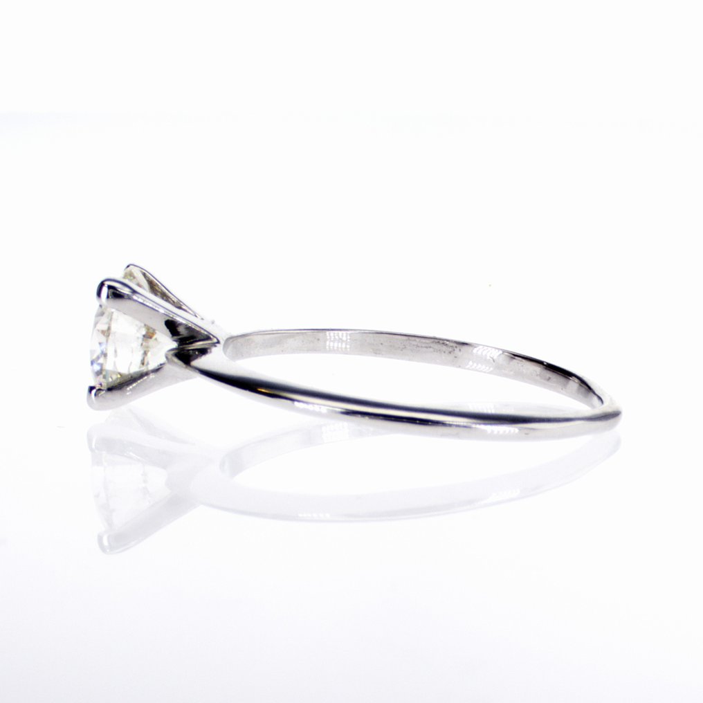 沒有保留價 - 訂婚戒指 - 14 克拉 白金 -  1.02ct. tw. 鉆石 (天然) #4.3