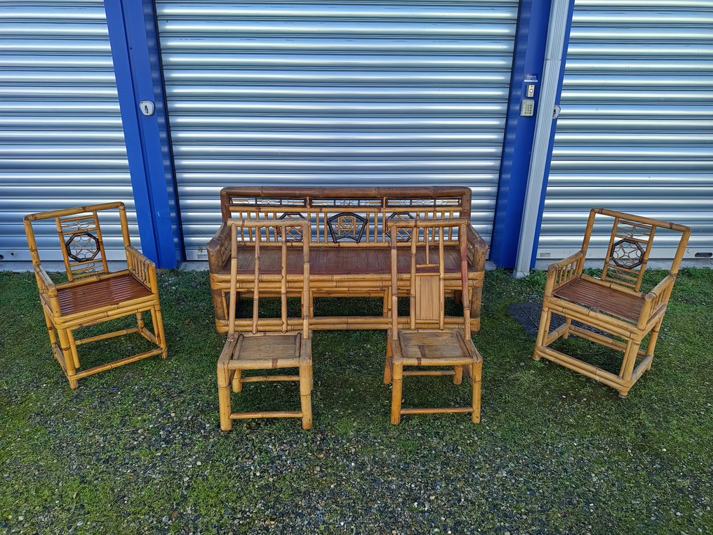 Ensemble de meubles de jardin (5) - Bambou - Vintage Bamboo meuble #2.1