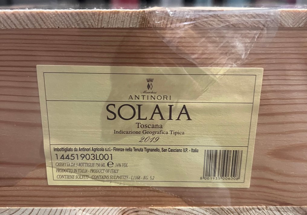 2019 Antinori Solaia - Τοσκάνη IGT - 3 Bottles (0.75L) #1.0
