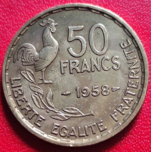 法國. 50 Francs 1958 Guiraud  (沒有保留價) #1.0