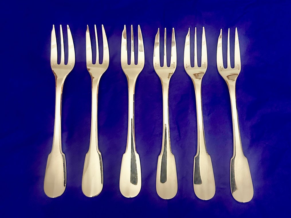 Christofle - 叉 (6) - 克鲁尼 - 鍍銀 - 餐后叉 #2.1