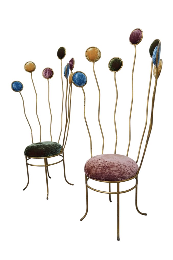 Fauteuil (2) - Metal, Fløjl, Bronze #2.1