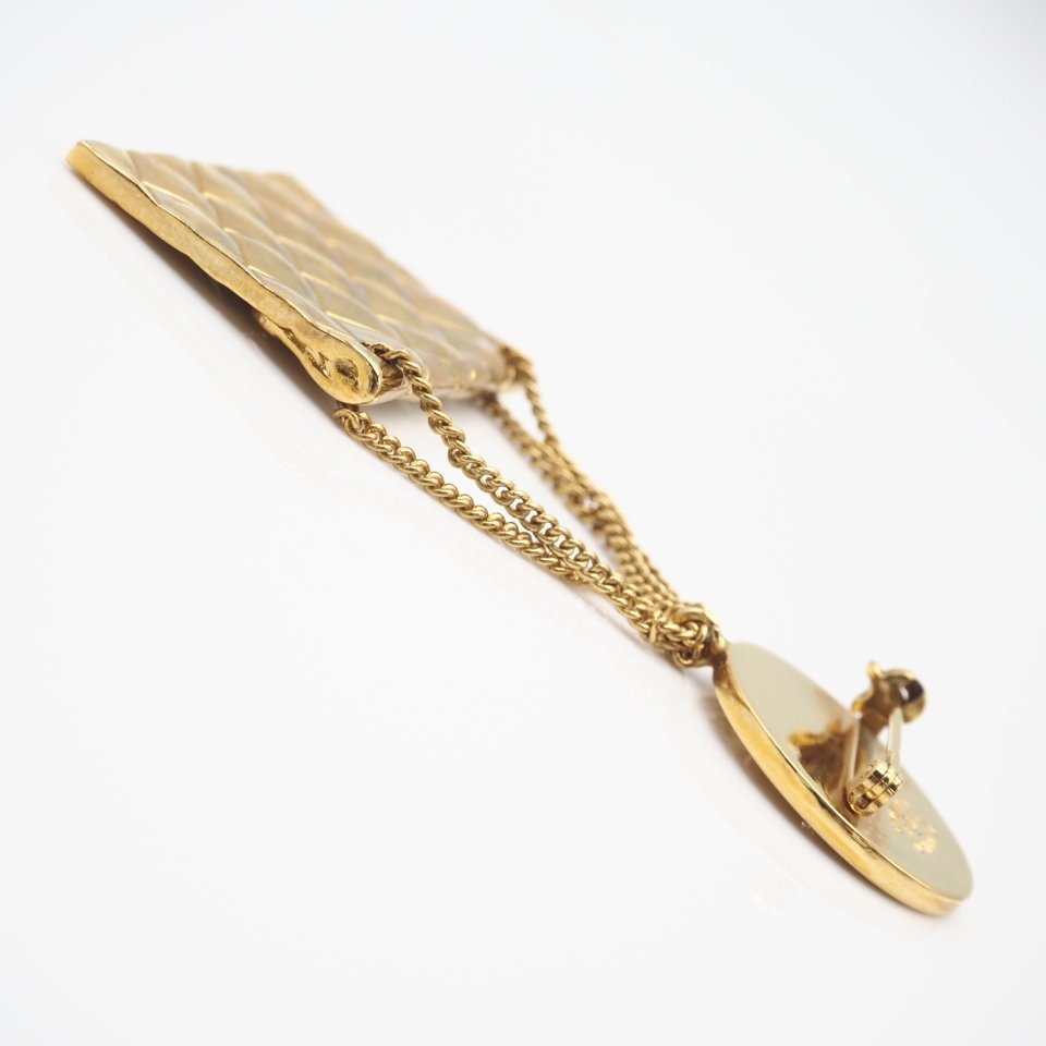 Chanel - Placat cu aur - Broșă - Bag Charm Style #2.1