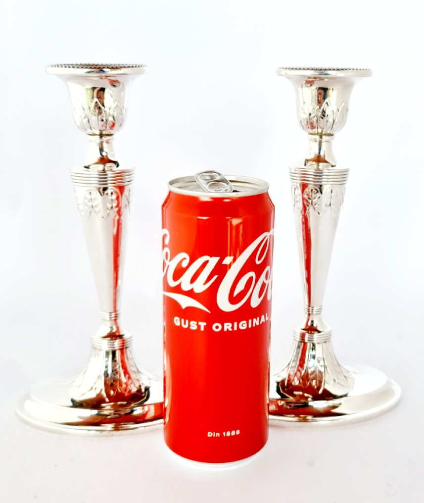 Armleuchter Antikes Paar viktorianischer versilberter Kerzenhalter - Versilbert #1.0