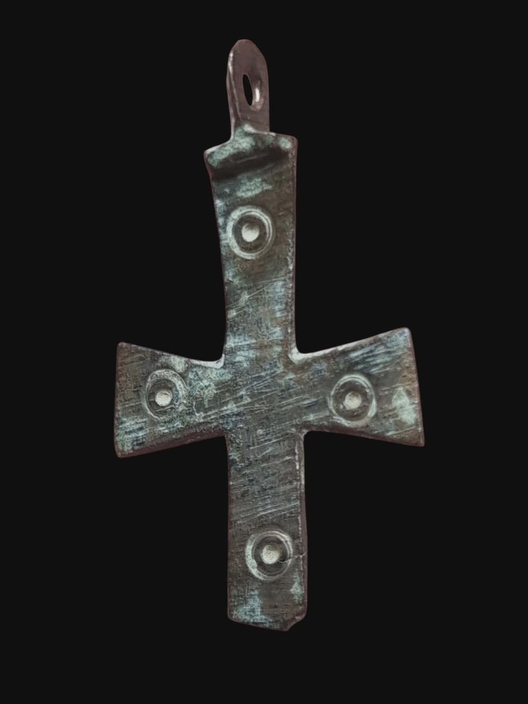 Μεσαιωνική, εποχή σταυροφόρων Μπρούντζος, Τα 4 κορυφαία τραύματα του Χριστού στον Σταυρό. Κρεμαστό κόσμημα  (χωρίς τιμή ασφαλείας) #1.0