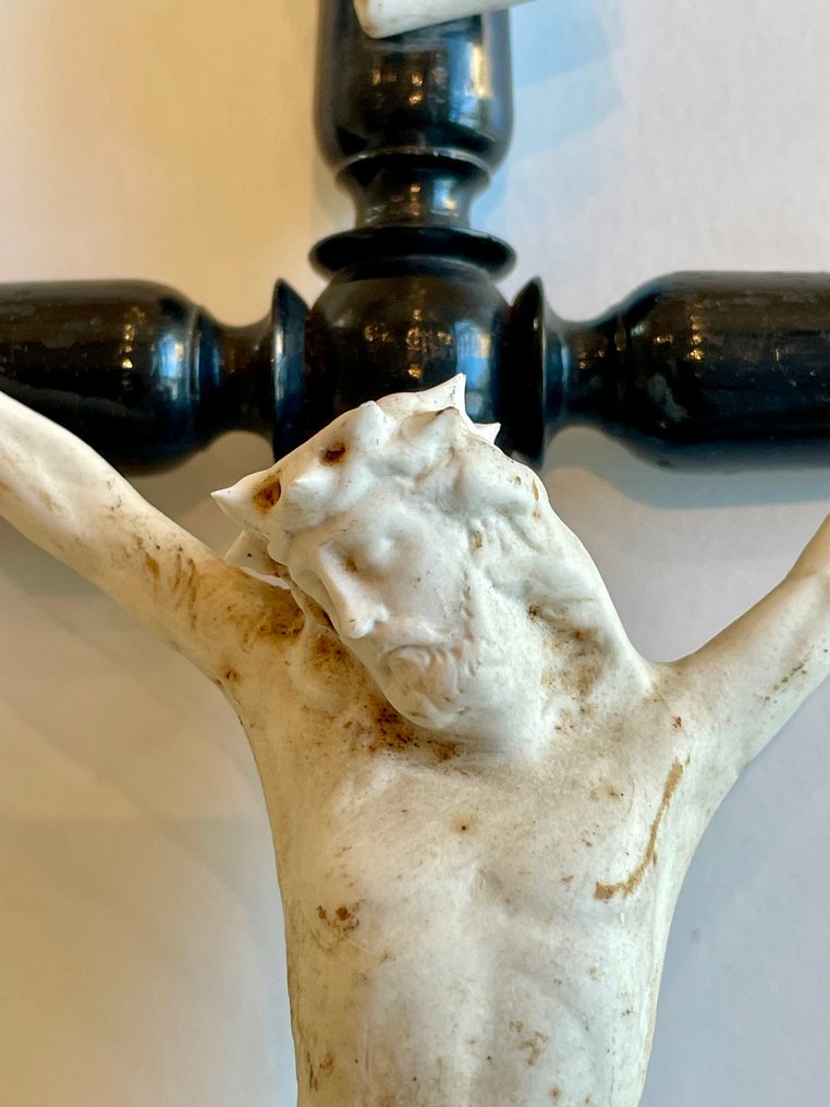 Κουτί λειτουργίας με εξαρτήματα του μυστήριου των ετοιμοθάνατων. (3) - Αντίκες - Πήλινο, Ξύλο - 1850-1900 - Σταυρός και θήκες αυτοκινήτου. #4.3