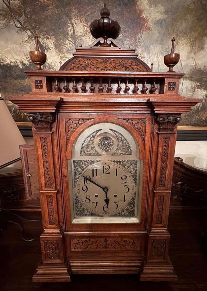 Ceas de masă -   Lemn - 1900-1910 - Ceas de șemineu german #1.0