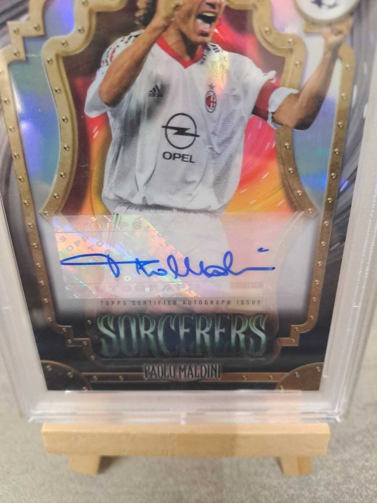 2023/24 Topps Merlin Paolo Maldini #SAPM 亲笔签名卡 - PSA 9 - 1 Graded card #3.2