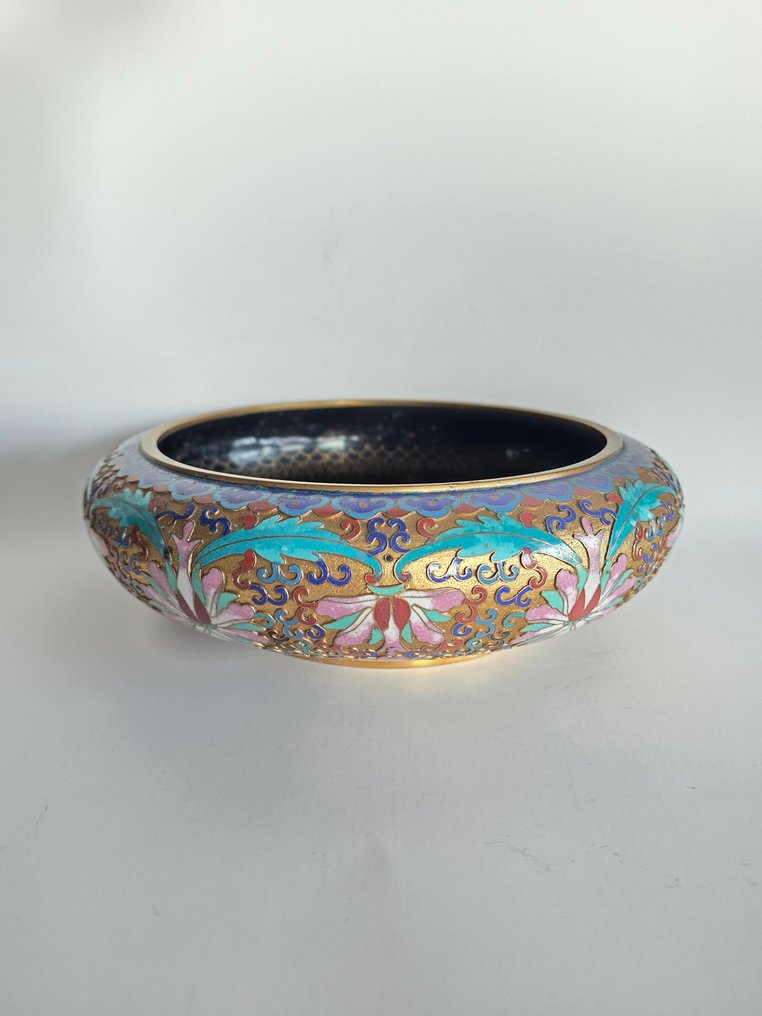 Piatto da portata - cloisonné emaille - Rame - Bowl cinese #3.2