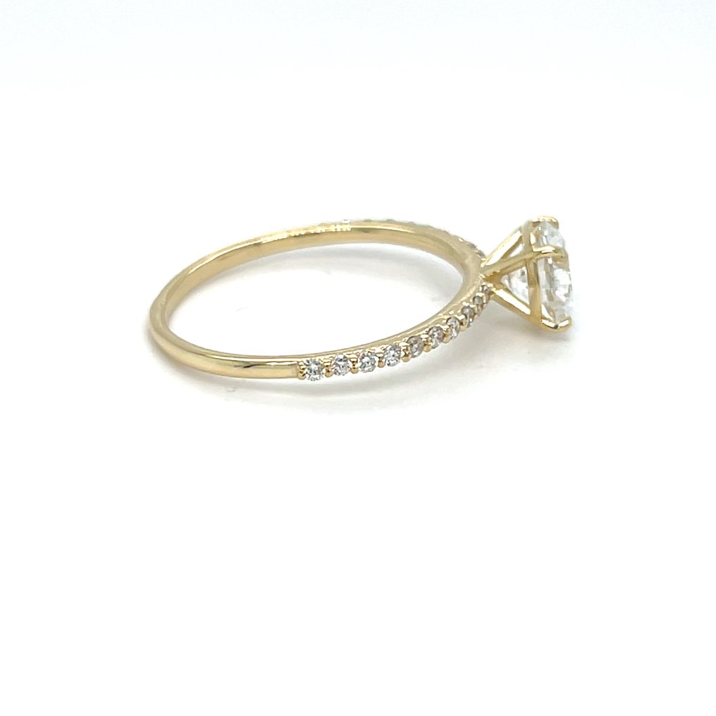 No reserve price - Ring - 14 kt. Yellow gold -  1.15ct. tw. Diamond (Lab-grown) - Diamond #3.2