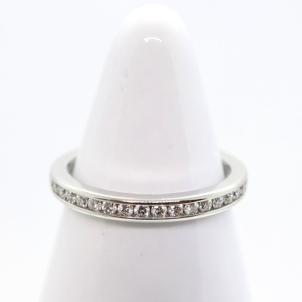Tiffany & Co. - 戒指 - Tiffany Setting Wedding Band Ring 鉑金 -  0.17ct. tw. #1.0