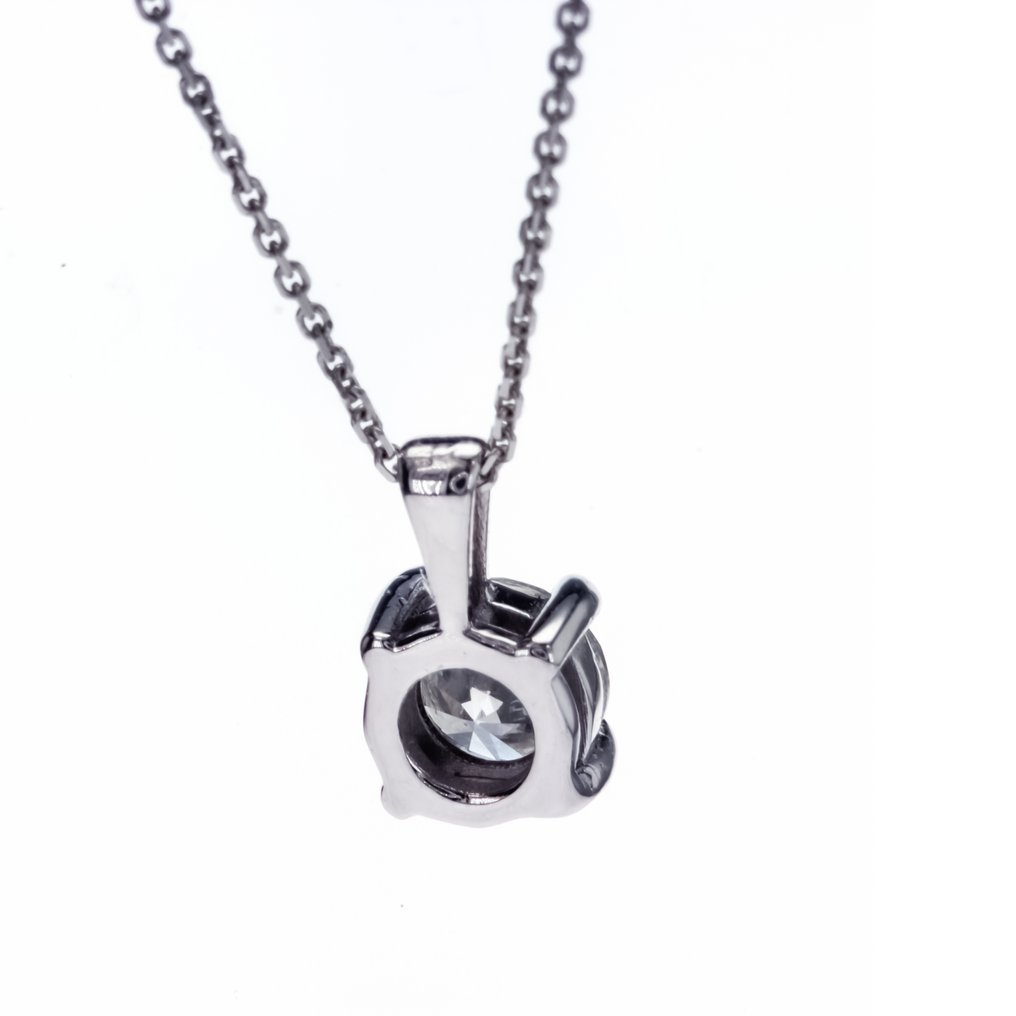 χωρίς τιμή ασφαλείας - Κολιέ - 14 καράτια Λευκός χρυσός -  0.61ct. tw. Διαμάντι (Φυσικό) #3.2