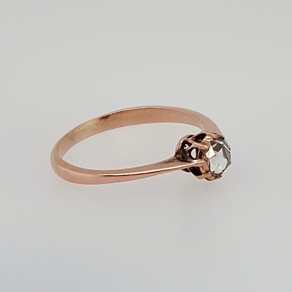 没有保留价 - 戒指 - 14K包金 玫瑰金 -  0.15ct. tw. 钻石 (天然)  #3.2