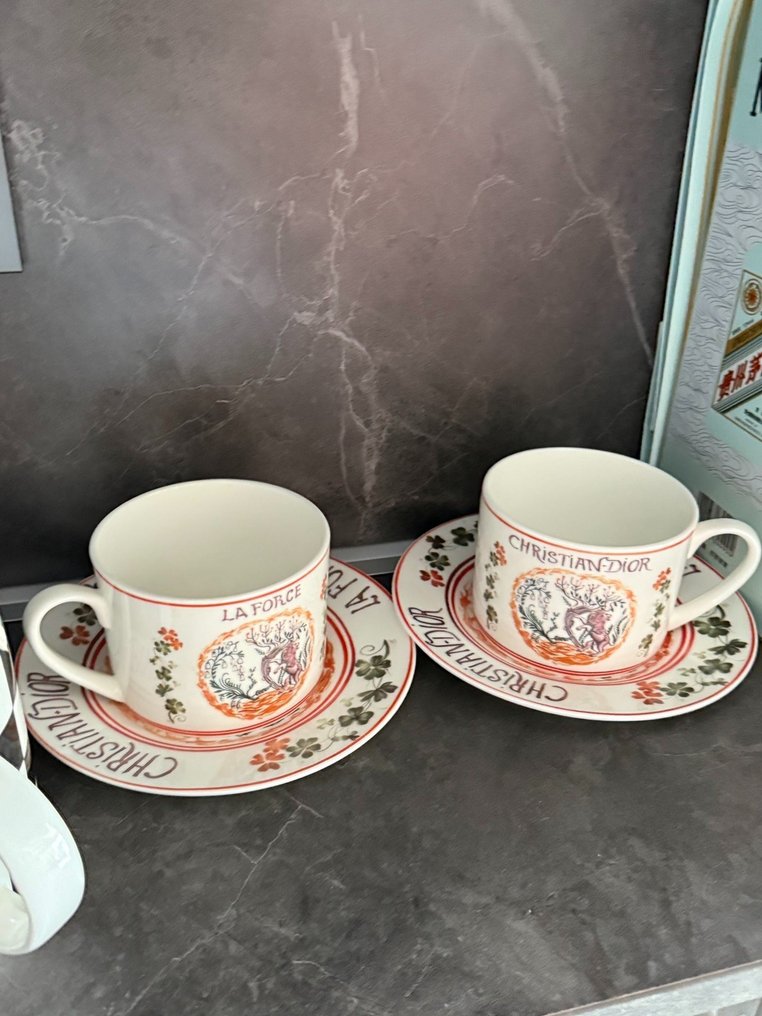 Dior - Dior Coffee Cup and Saucer Set - 整套咖啡杯具 (4) - 陶瓷 #1.0