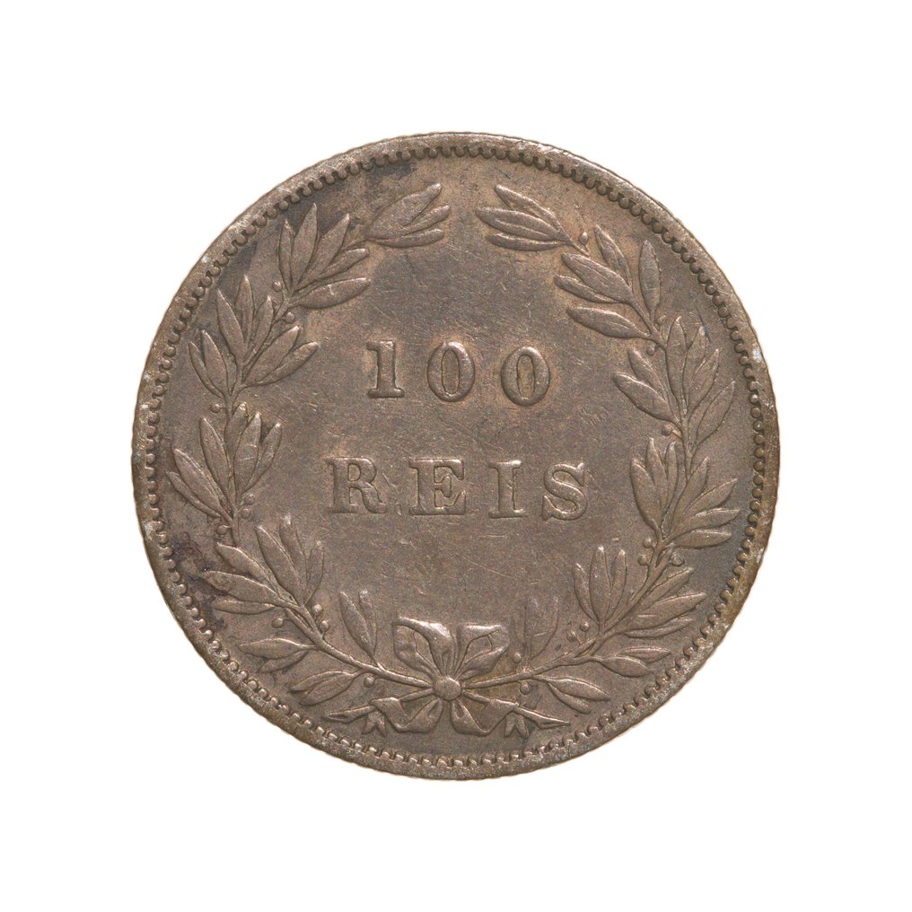 葡萄牙. D. Luís I (1861-1889). 100 Reis 1877 - 2º Tipo - Escassa  (沒有保留價) #1.0