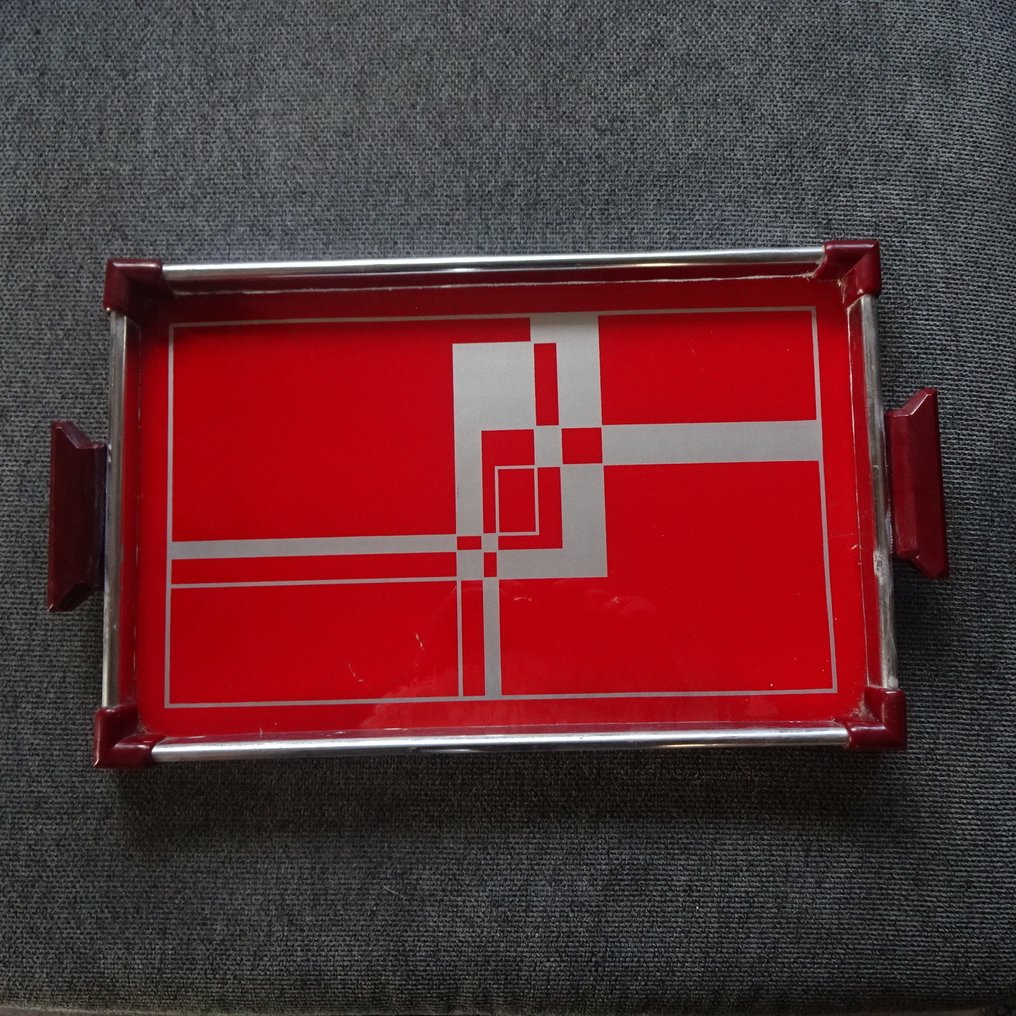 ART DECO - 托盤 - 木材、玻璃、金属、酚醛塑料 - 包豪斯主题 #3.2