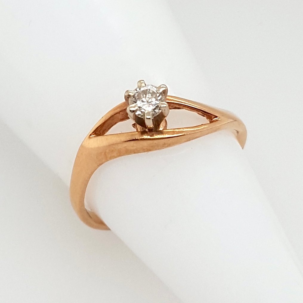 Ring - 18 kt Gelbgold Diamant (Natürlich)  #4.3