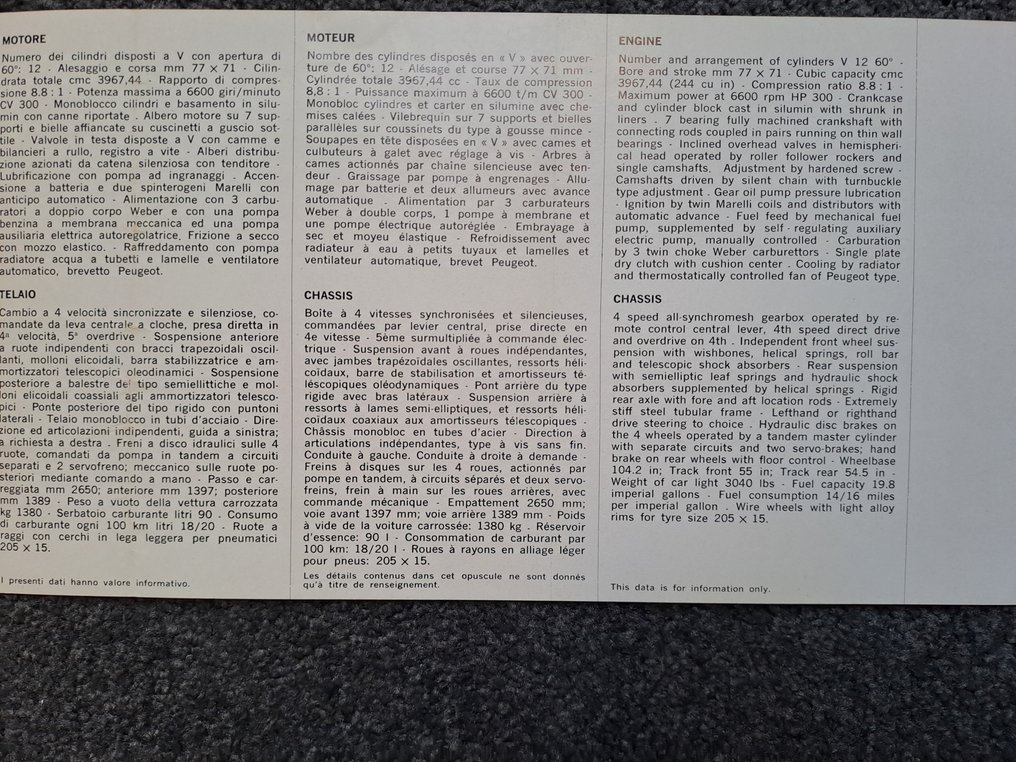 Brochure - Ferrari - Ferrari 330 GT Pininfarina originele brochure - 1965 #4.3
