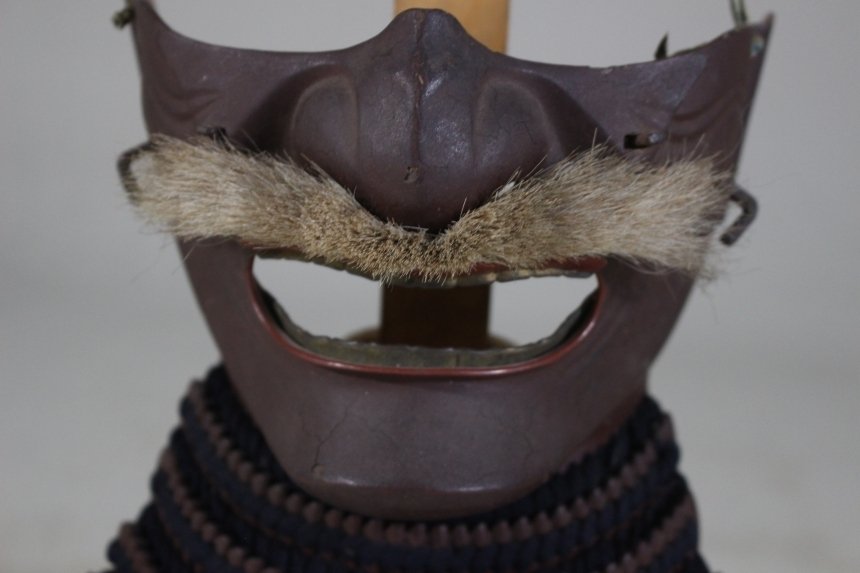 盔甲 - 日本 - 铁砂锻造面罩配切削小札盔甲的武士盔甲：E3-118 江戶時代（1600-1868） #3.2