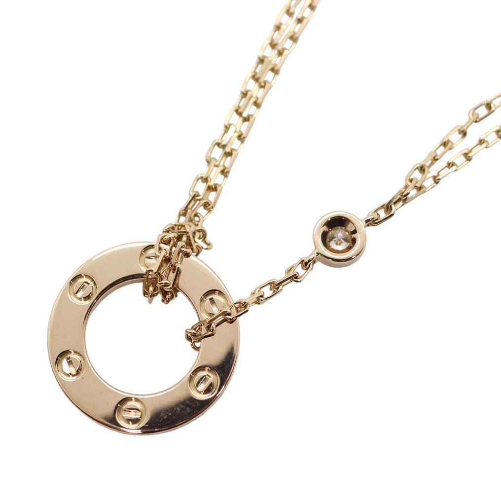 Cartier - Colier cu pandantiv - Love - 18 ct. Aur roz - 2 diamante #1.0