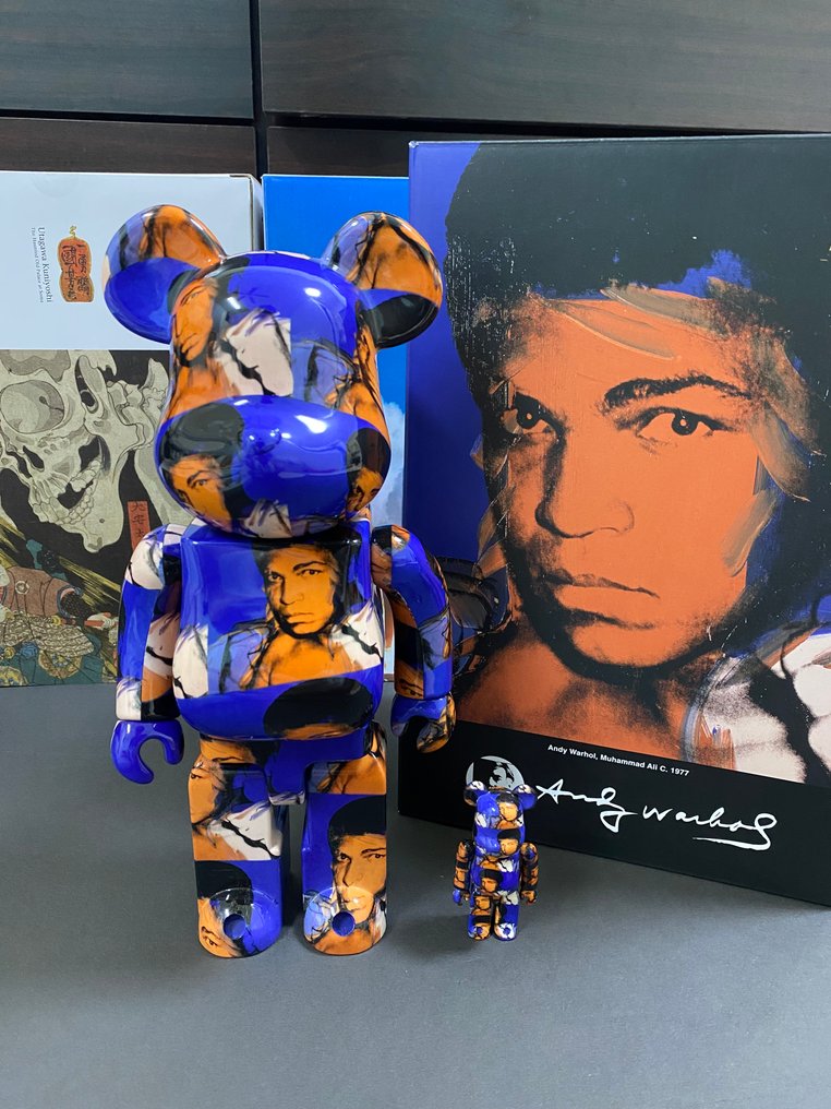 Medicom Toy - BE@RBRICK Andy Warhol's Muhammad Ali 400% & 100% MEDICOM TOY #1.0