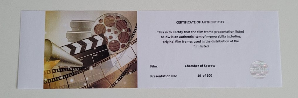 Harry Potter and the Chamber of Secrets - Framed Film Cell Display with COA #2.1