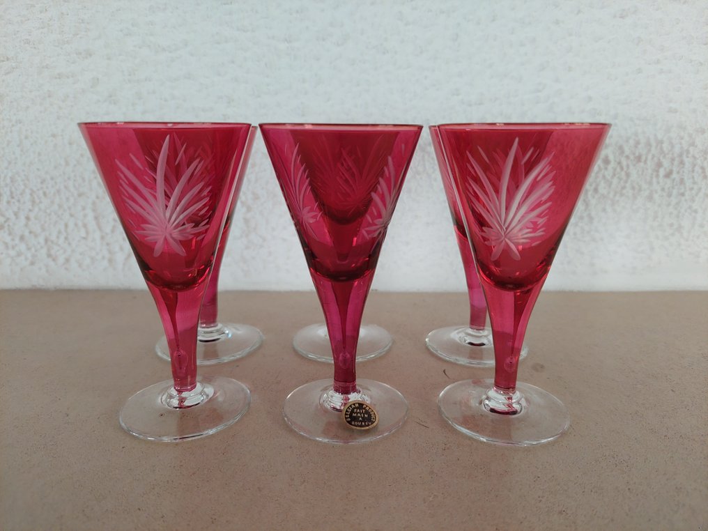 verreries de boussu - 6 人用杯具組 (6) - 玻璃 - 6个玻璃杯（10厘米高） #3.2