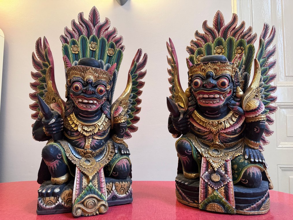 Par de guardiões de templo Dvarapala de Bali - Indonésia #1.0