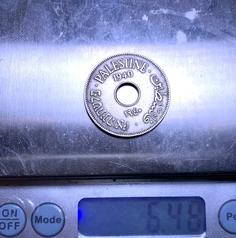 Βρετανική Παλαιστίνη. 10 mils x2 Low Mintage 1.5M London Mint 1940 (χωρίς τιμή ασφαλείας) #4.3