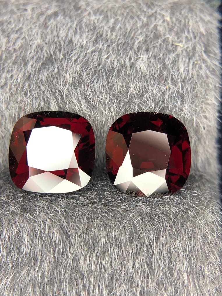 没有保留价 - 2 pcs 红色 尖晶石 - 4.10 ct - 国际有色宝石协会(ICA GemLab) #1.0