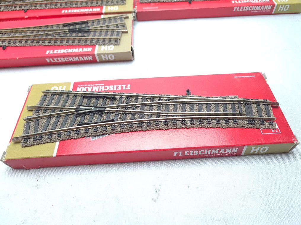 Fleischmann H0 - 6170/6171 - 模型火車軌道 (6) - 6个Profi Rails Wissels,左和右 #3.2
