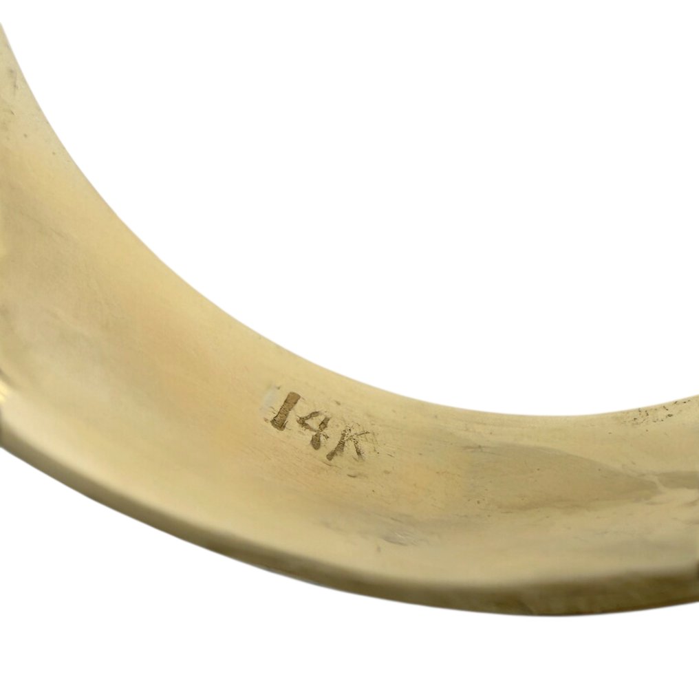 Δαχτυλίδι - 14 καράτια Κίτρινο χρυσό, Αποκλειστικό δαχτυλίδι με 14K κίτρινο χρυσό και διαμάντια 0,68 καρατίων, τριπλό λίθο. -  2.68ct. tw. Γρανάτης - Διαμάντι #4.3