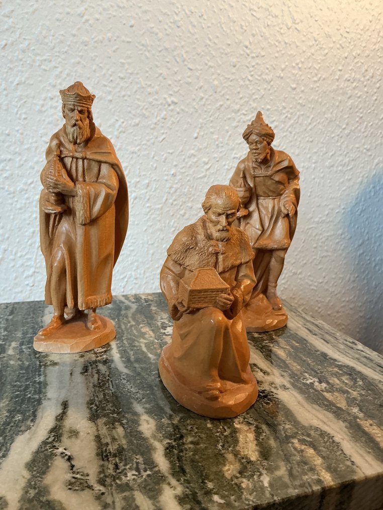 Anri Wood Carving - Prof. Karl Kuolt. Three Wise Men - Σκηνή γέννησης (3) - Maple #3.2