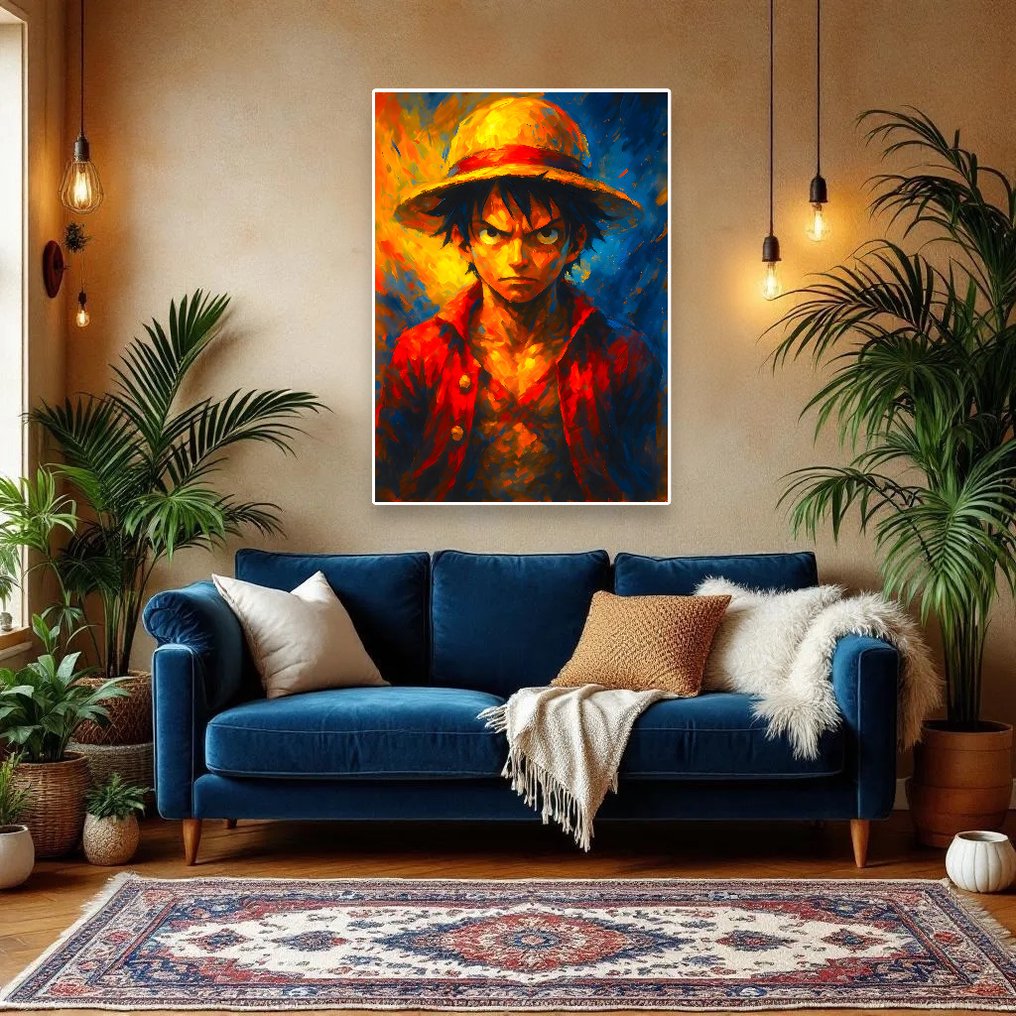 AT9 - [Canvas XL] Luffy Portrait - Oil Painting Tribute #1.0