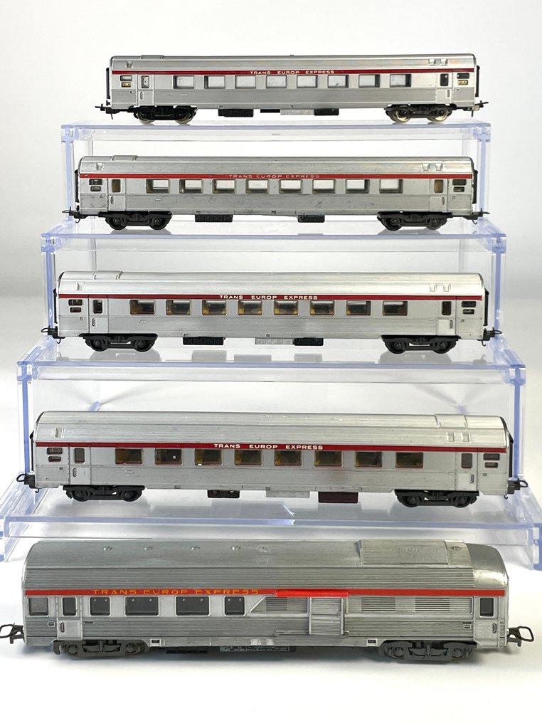 Jouef, Lima H0 - 模型客運火車 (5) - 不锈钢车厢 Trans Europ Express #1.0