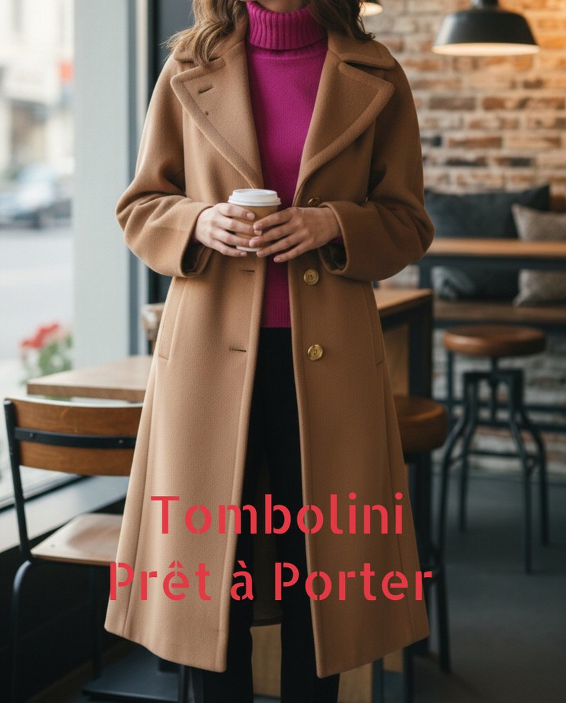 TOMBOLINI -size 44 - 100% lana - Coat - New with tags #1.0