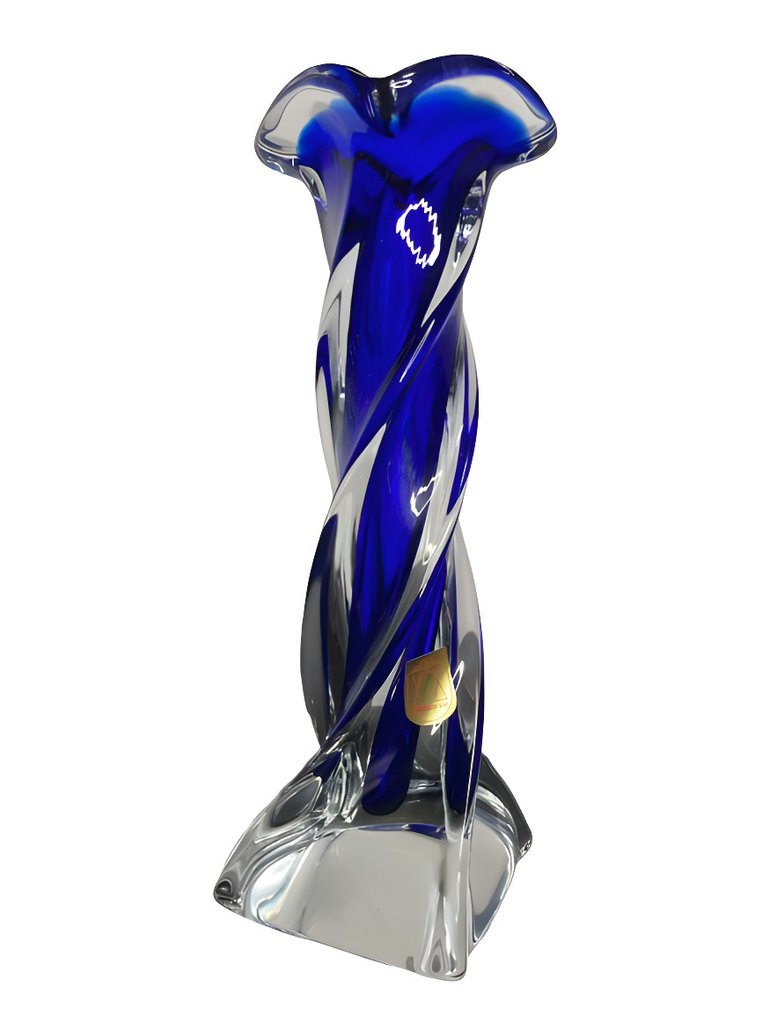 Cobalt Blue Sommerso - Bohemian Glass, 1970s - Βάζο - Κρύσταλλο - χειροποίητο #2.1