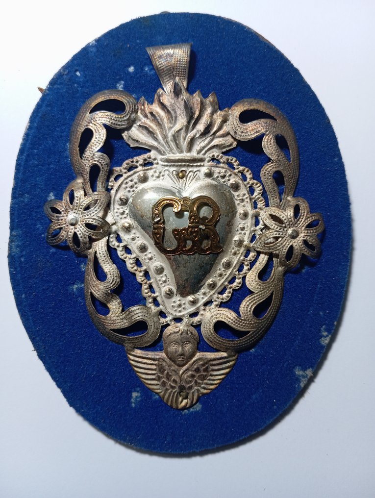  還願物 - .925 銀 - 1850-1900 - 银制祈愿品，为恩典  #1.0