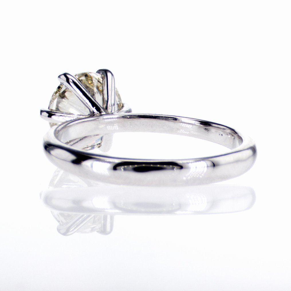 χωρίς τιμή ασφαλείας - Δαχτυλίδι αρραβώνων - 14 καράτια Λευκός χρυσός -  2.07ct. tw. Διαμάντι (Φυσικό) #1.0