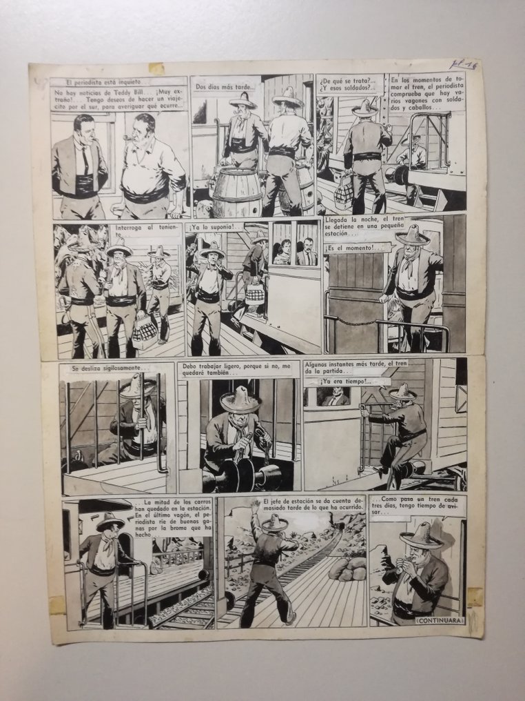 Le Ralliq, Etienne - 5 Original page - Teddy Bill - Alerte dans la prairie - 1950 #1.0