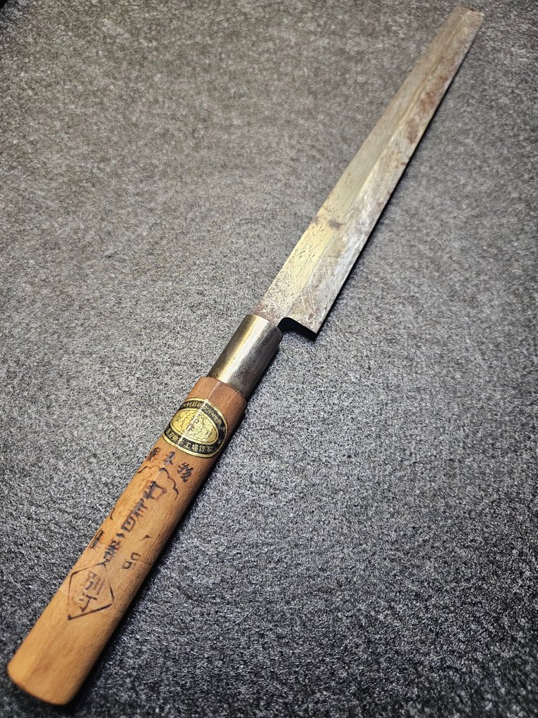 Chiharu(千春) - 厨刀 - Sashimi bōchō -  柳刃（刺身刀） - 木, 钢 - 日本 - 东京“Betsu-uchi”锻造 #1.0