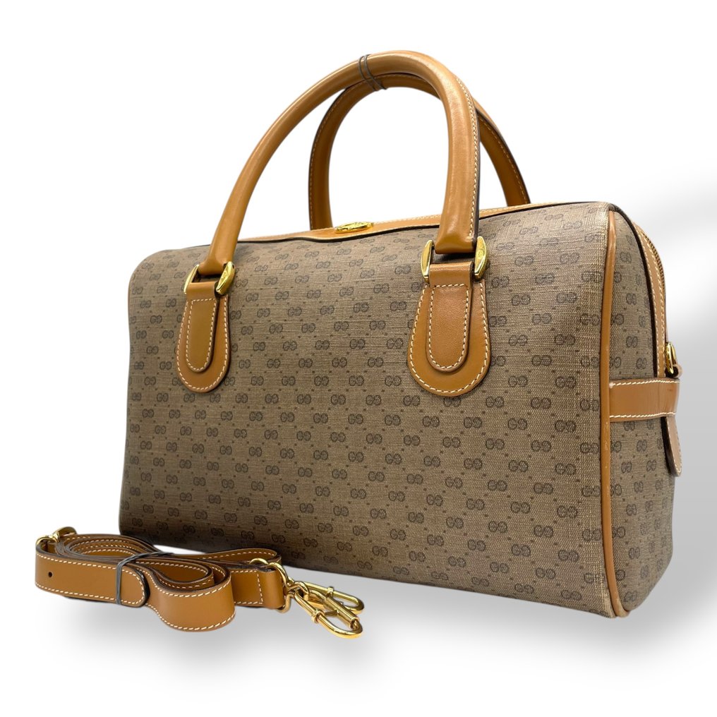 Gucci - Micro GG PVC Leather 2-Way Mini Boston Handbag Shoulder Bag - Håndtaske #1.0