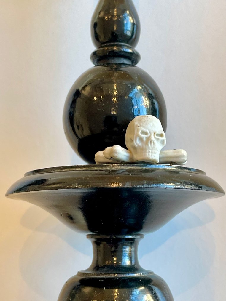 Κουτί λειτουργίας με εξαρτήματα του μυστήριου των ετοιμοθάνατων. (3) - Αντίκες - Πήλινο, Ξύλο - 1850-1900 - Σταυρός και θήκες αυτοκινήτου. #3.2