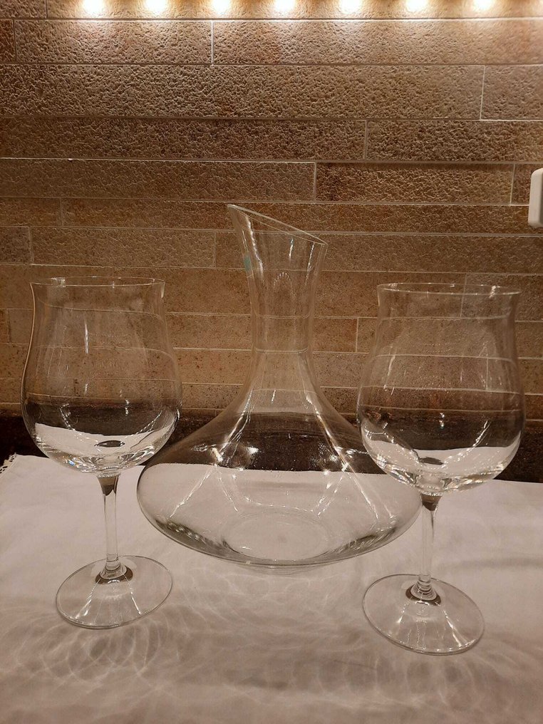 Cristallerie de Vence - 醒酒器 (3) - 水晶 - 葡萄酒品鉴设置。 #1.0